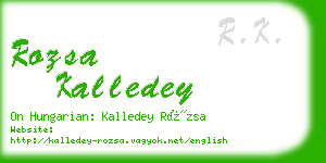 rozsa kalledey business card